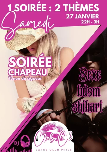 Club libertin Côtes d'Armor, soirée chapeau